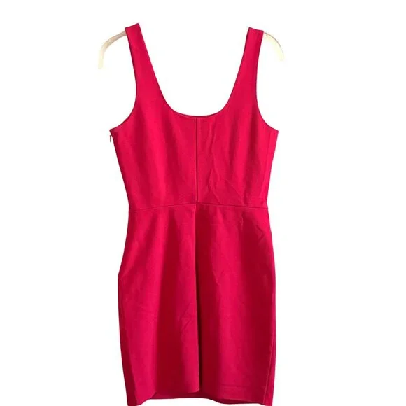 Armani Exchange Mini Sleeveless Sheath Twist Raspberry Pink Cocktail Dress SZ 4 - Picture 6 of 9